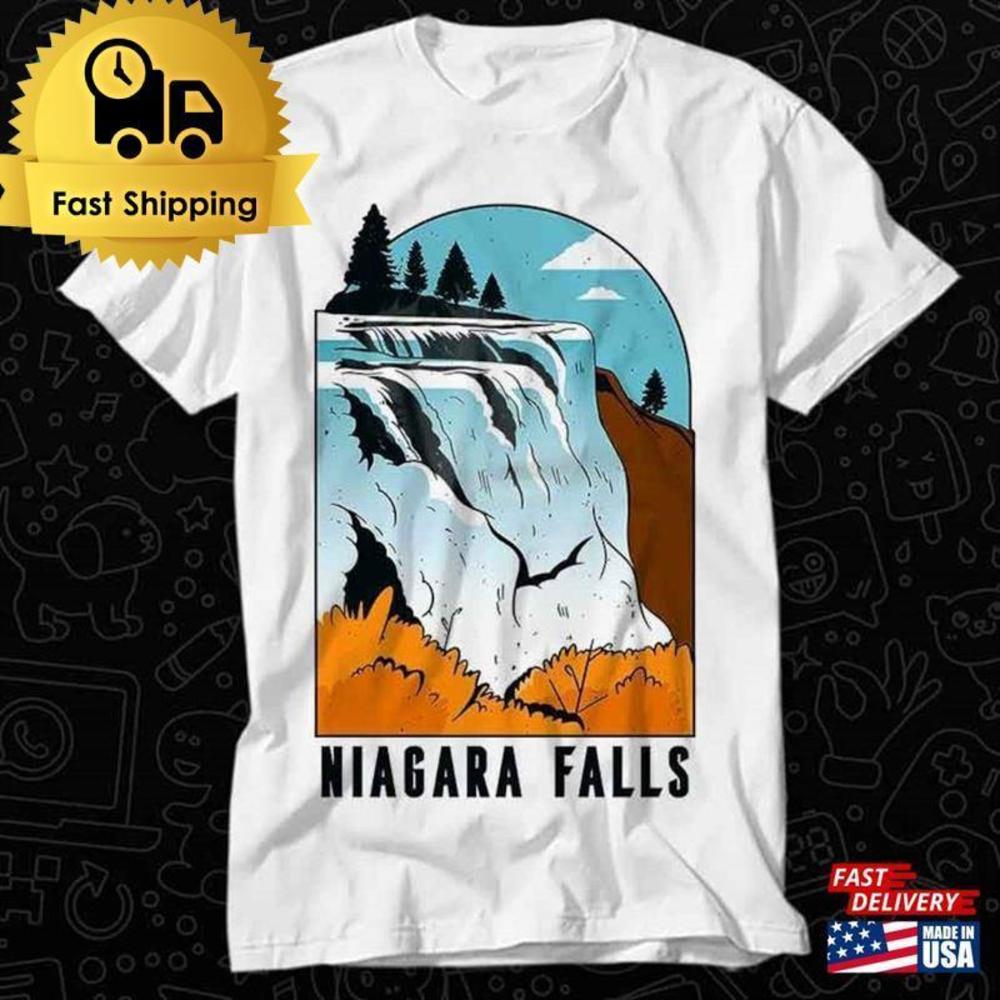 Niagara Falls Portrait Art T-Shirt Classic - Picture 1 of 4